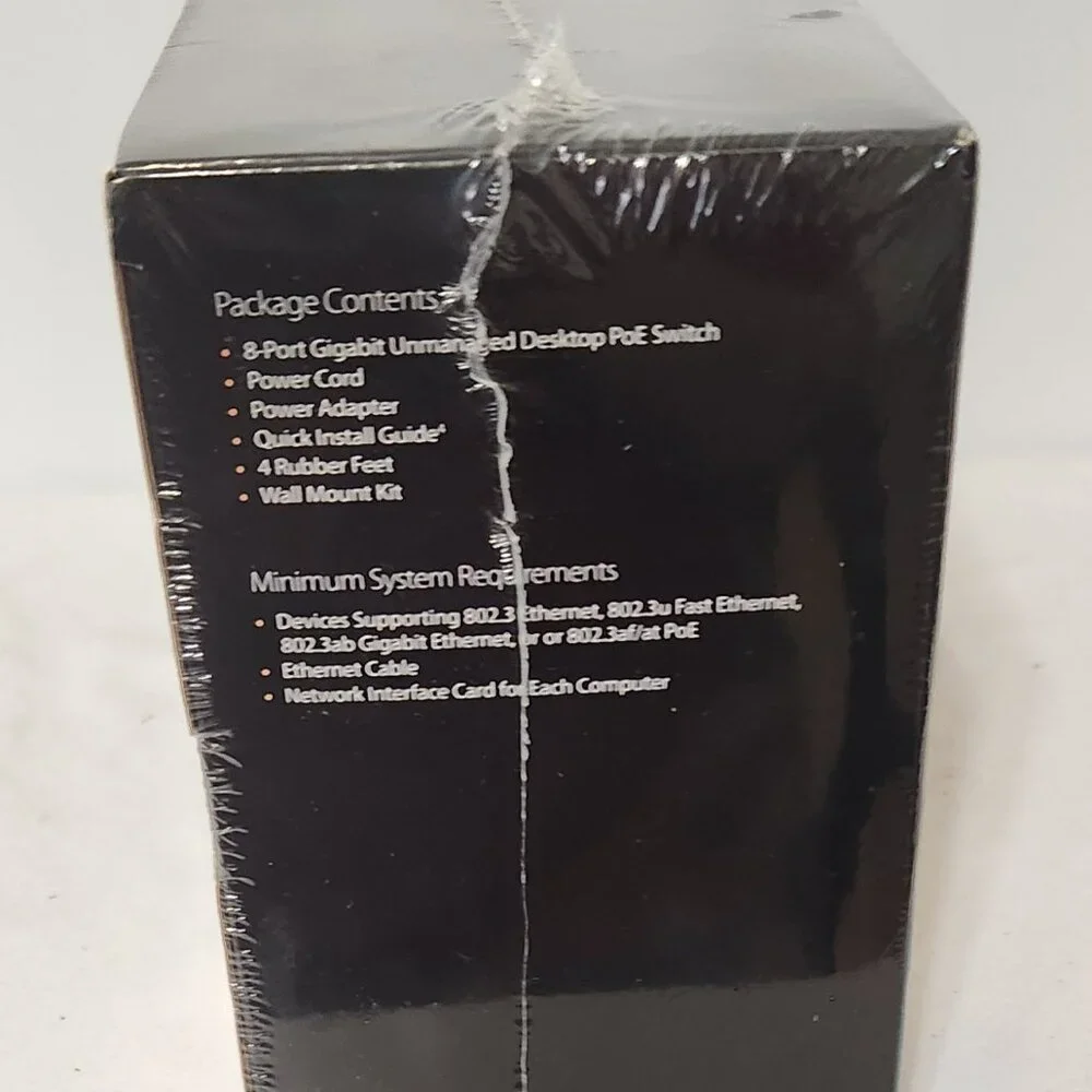 New Sealed - D-Link DGS DGS-1008P 8-Port Unmanaged Gigabit PoE Ethernet Switch